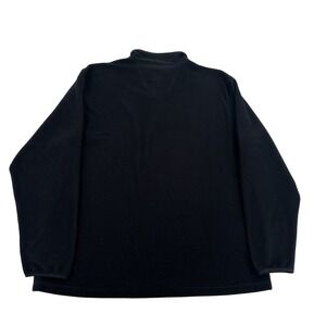 Timberland Mens Fleece Quarter Zip Pullover Black Size 2XL Waffle Knit Sweater
